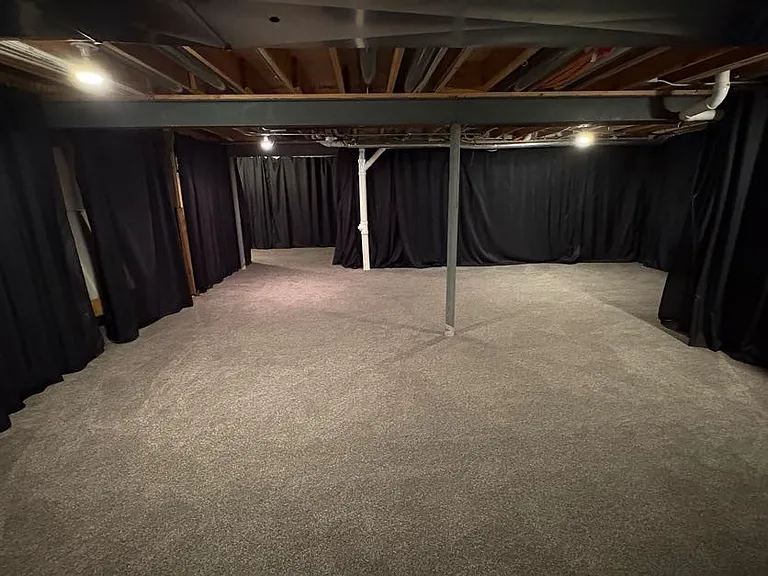 Fully carpeted basement
