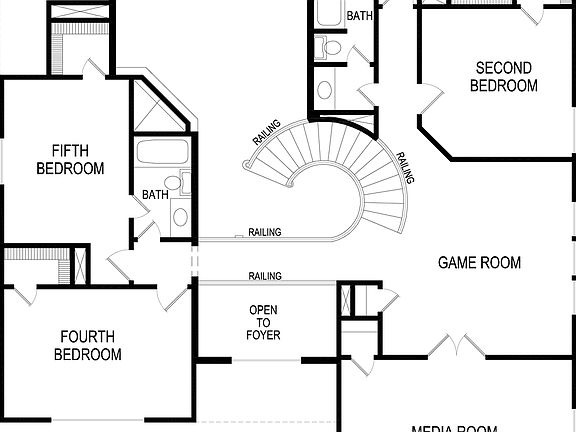 Hillwood FSW w Media Second Floor Plan