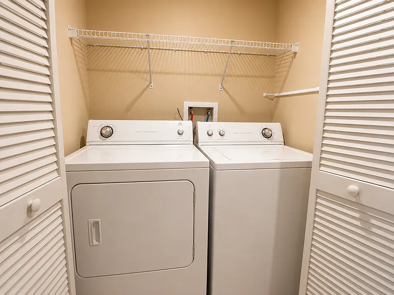 Laundry view from the living