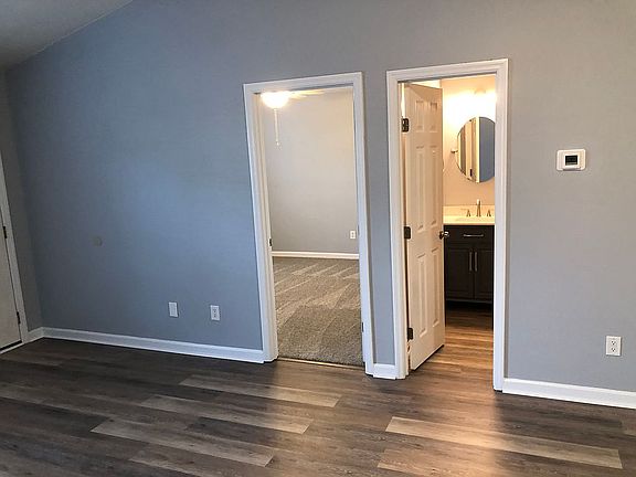View into front BR & bath