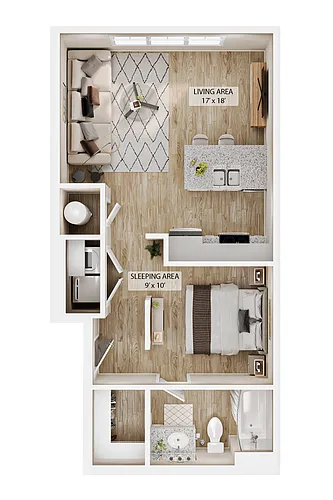 Floor plan Studio Retreat Overlook