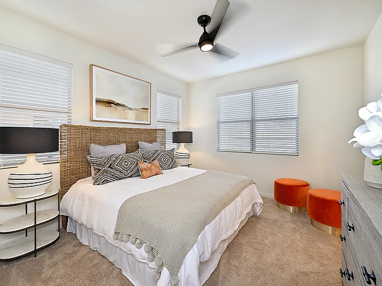 Large bedrooms with spacious closets