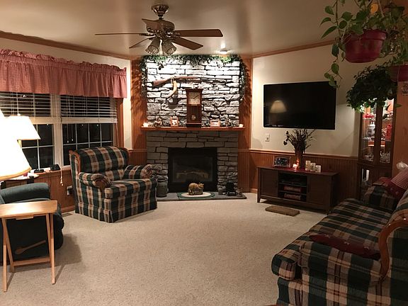 Living room with fireplace