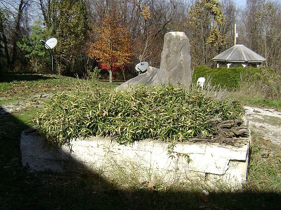 Planter in Semi-Circular Drive.