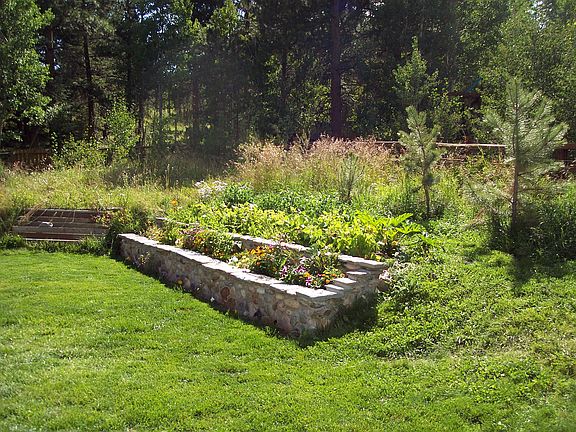 three raised gardens