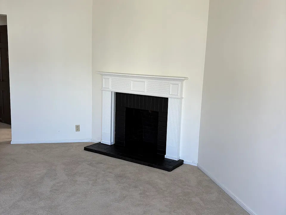 Newly redone decorative fireplace