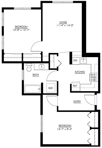 Floor plan 2-Bedroom