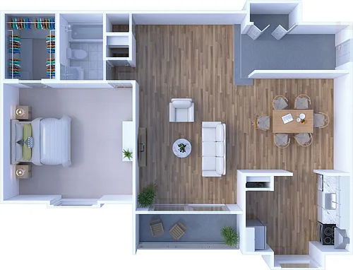 Floor plan 1BR - 1BTH