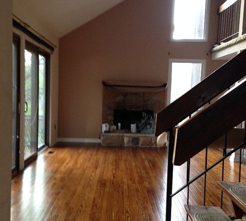 Hardwood floors, fireplace