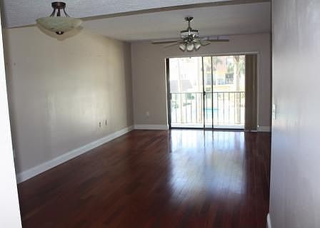 Living area with Brazilian Cherry Floors.