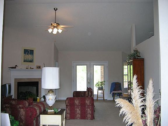 Living Room with High Ceilings
