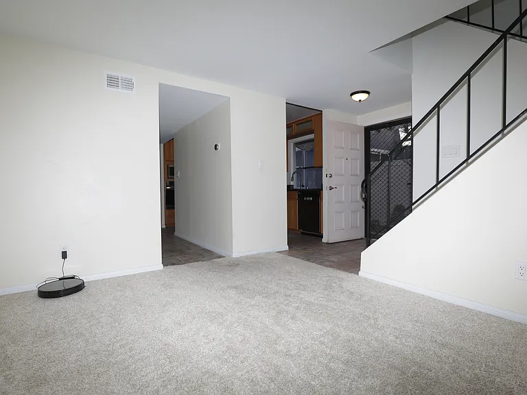 Front door, hallway and kitchen access