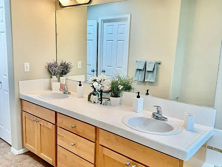 Double vanities in master