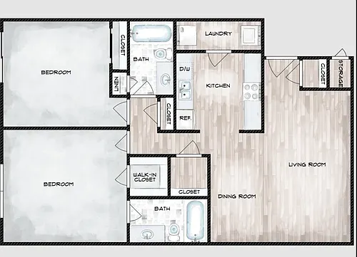 Floor plan B2R - 2x2