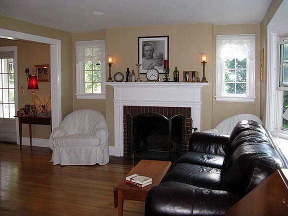 Another view of the living room, which opens to the dining room.