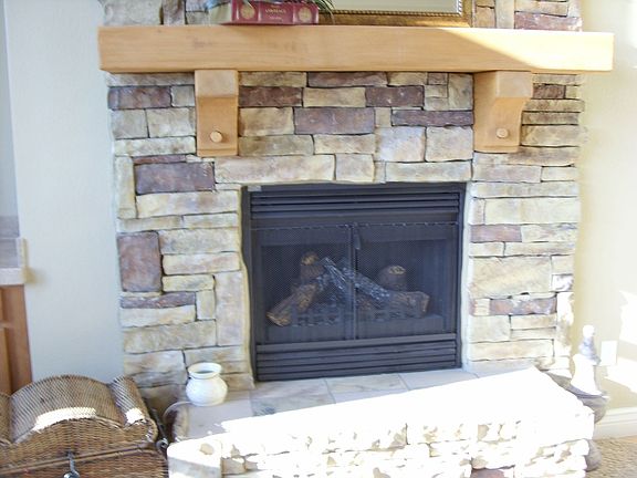 THEIR ARE TWO LARGE FIRE PLACES IN THE HOME