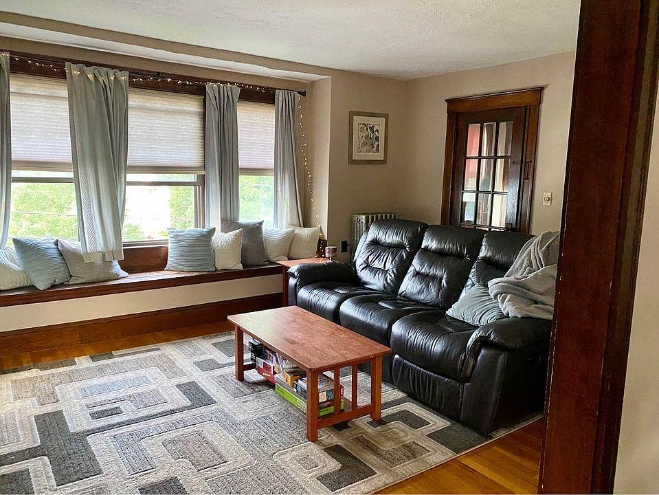 Living room with private access door