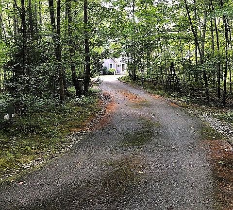 Driveway and house