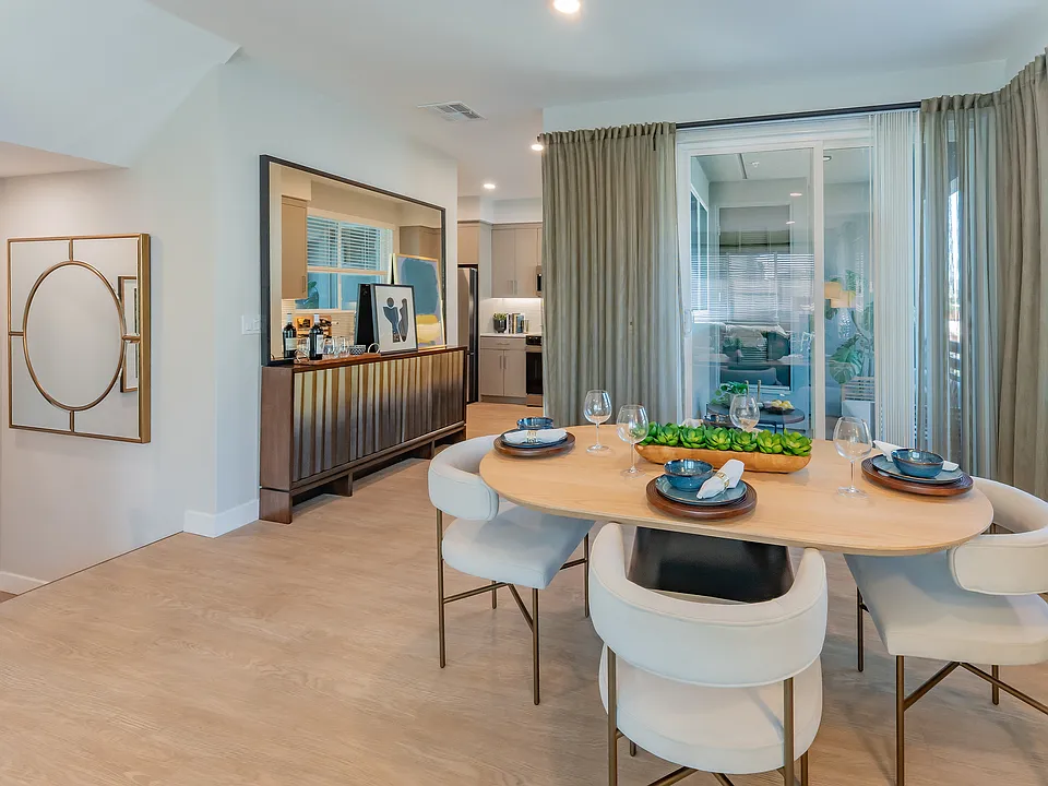 Dining Area Leading To Open Kitchen