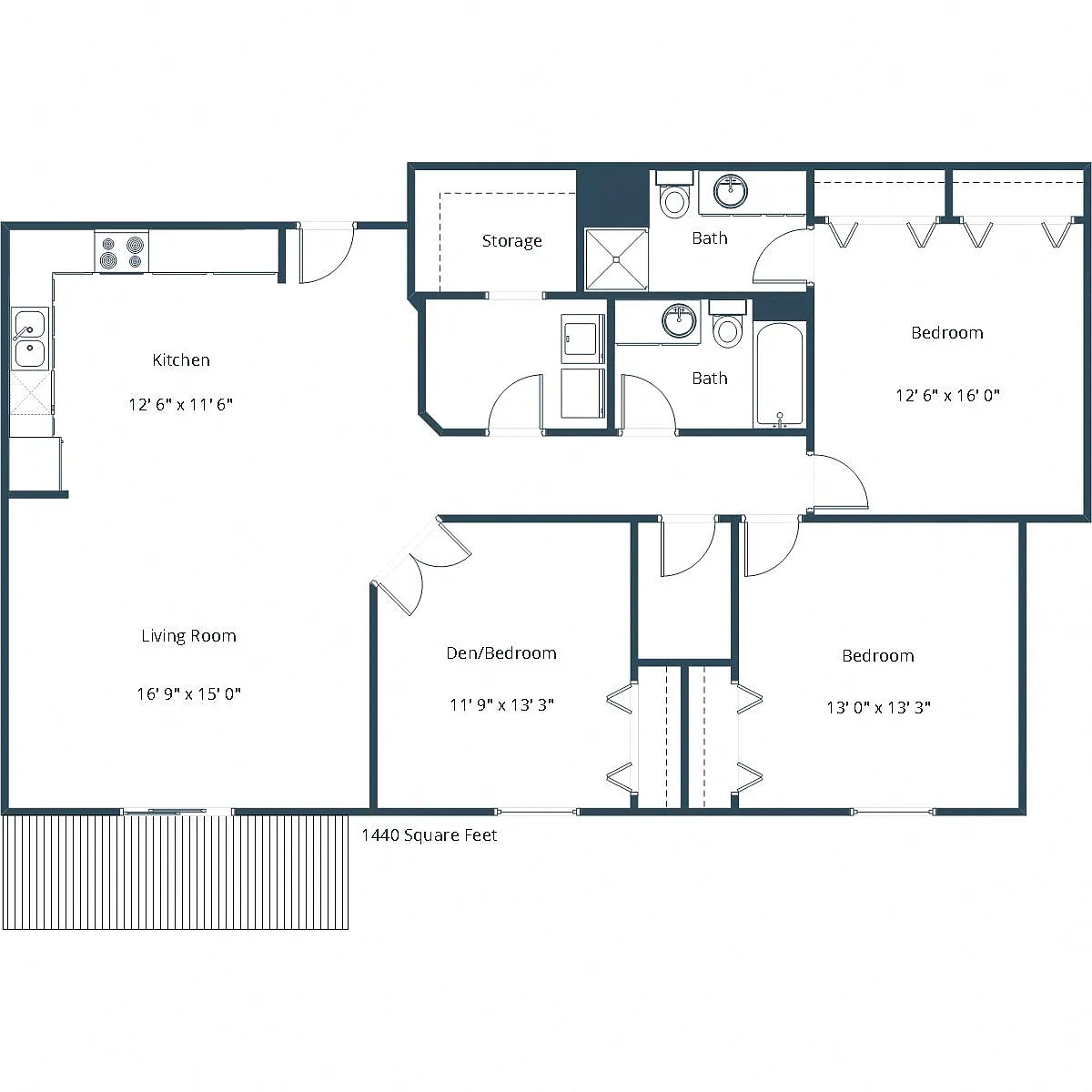 Floor plan Three Bedroom 3175A