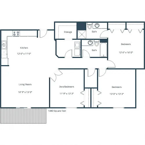 Floor plan Three Bedroom 3175A