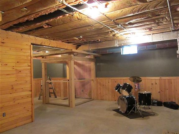Partially finished basement