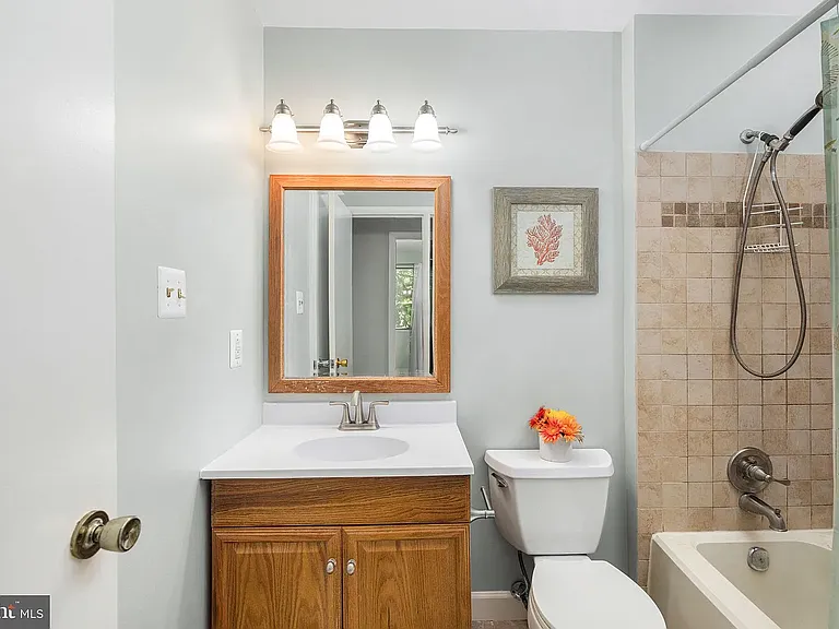 Primary bathroom (a permanent cabinet has been added above the toilet since this picture)