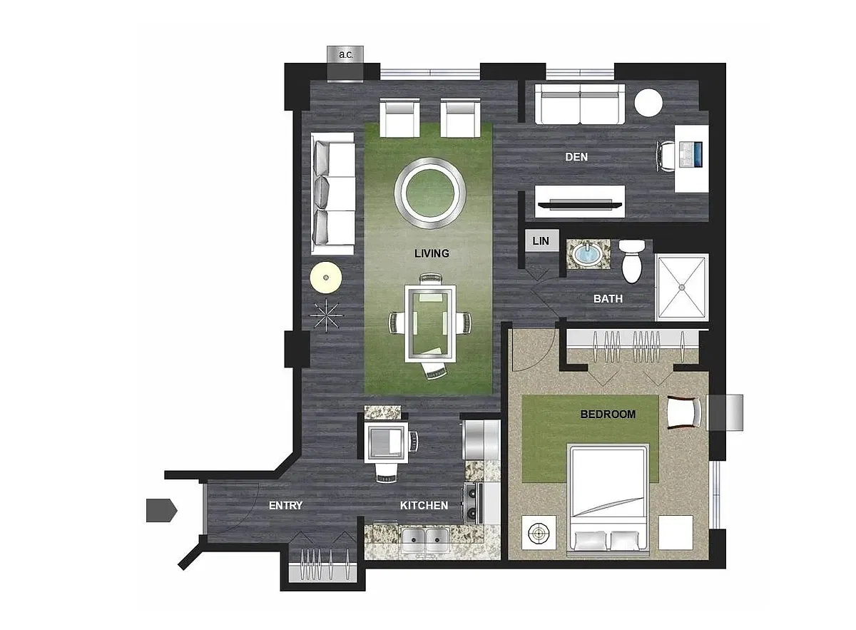 Floor plan Cosmo | 1 + Den