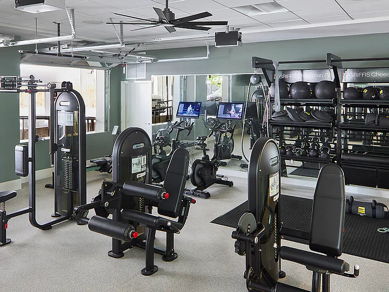 Apartment community Fitness Center at Griffis Cheesman Park in Denver, Colorado.