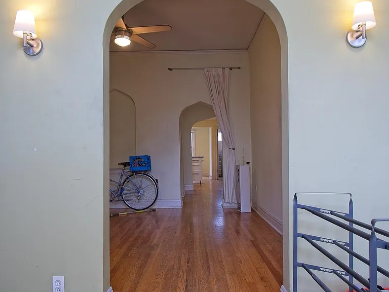 Office / Studio off of front door, looking into living room