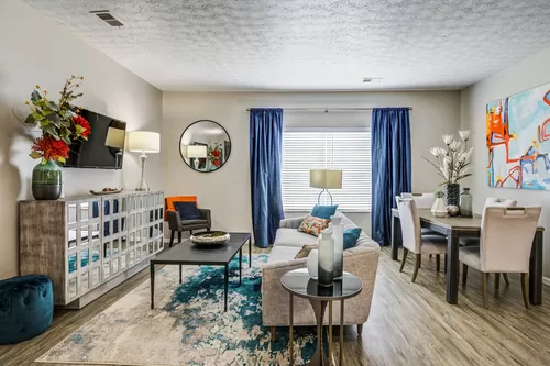 Spacious Living Room - The Commons at Canal Winchester Apartments