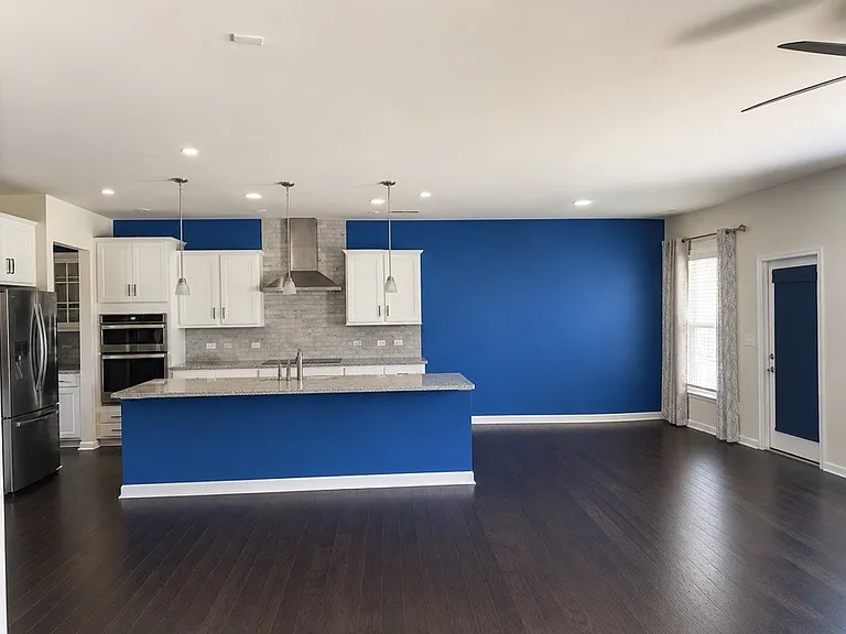 Open concept kitchen.