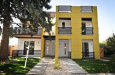 Front of house, unit on right