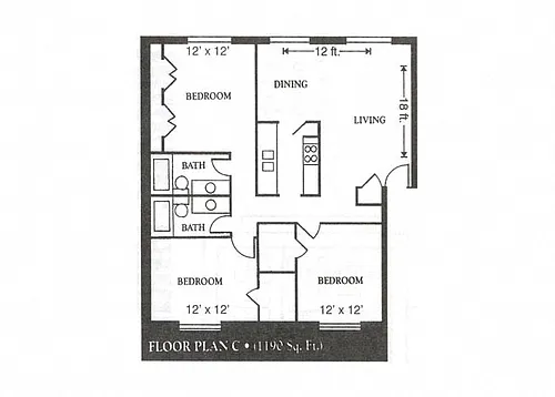 Floor plan Three - Two