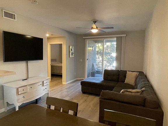 Create your own living room layout or dining area in this unit.