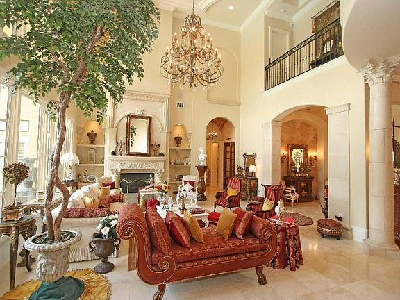 Living Room with Upper Balcony