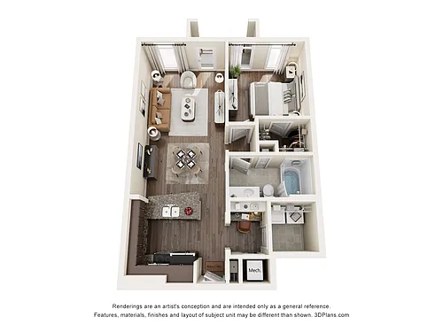 Floor plan 1 Bedroom A4