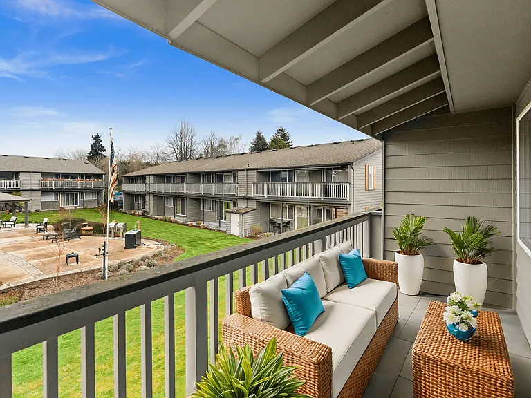 Relax and enjoy the serene views from your private balcony. Relax and enjoy the serene views from your private balcony.