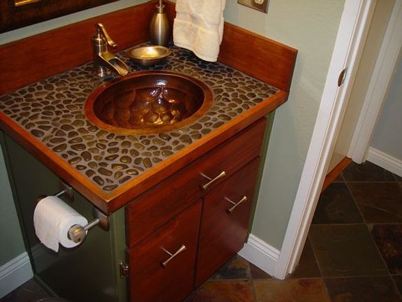 Guest Bathroom with copper sink