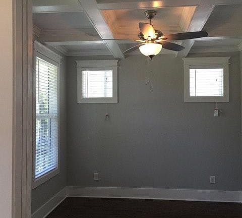 Flex Space w/coffered ceiling and pocket doors