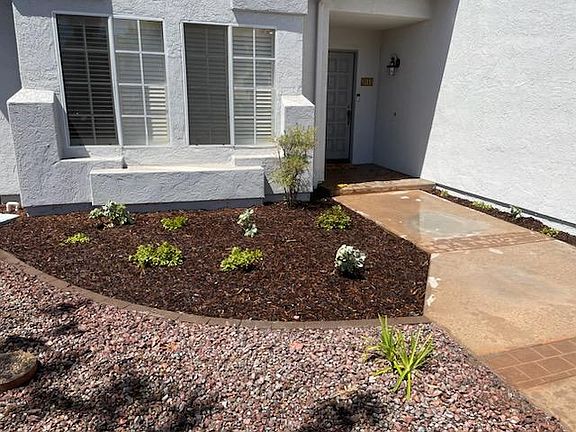 Landscaped front entry.