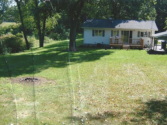 back yard with fire pit