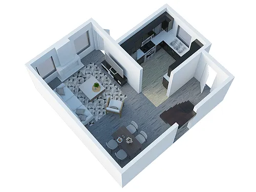 Floor plan 3 Bedroom - 2 Bath Plan A