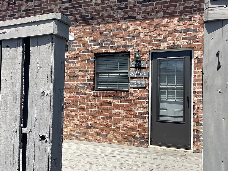 Back entry door and deck area