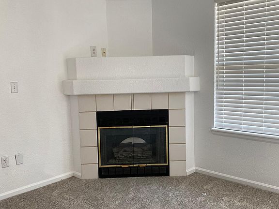 Living room with fireplace