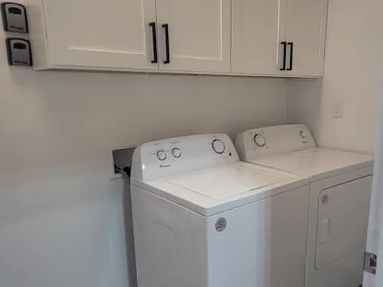 Washer and dryer included for added comfort.