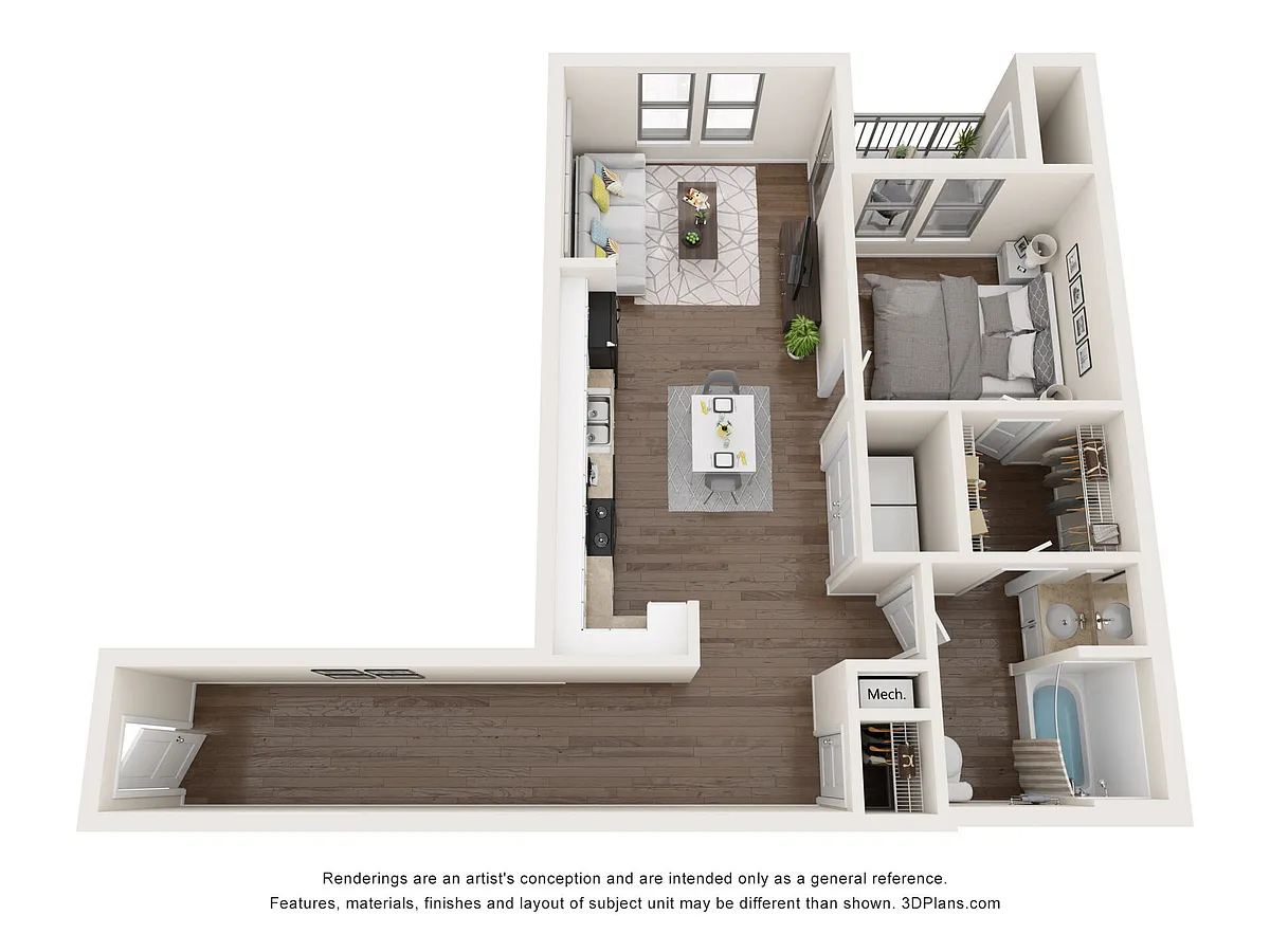 Floor plan Unit A2_FHA