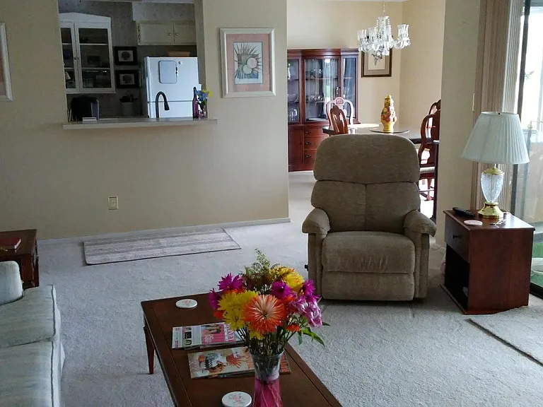 Living Room to Dining Room and Kitchen View