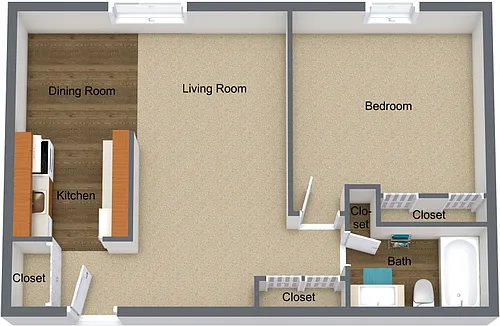 Floor plan One Bedroom