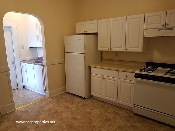 Kitchen towards bathroom